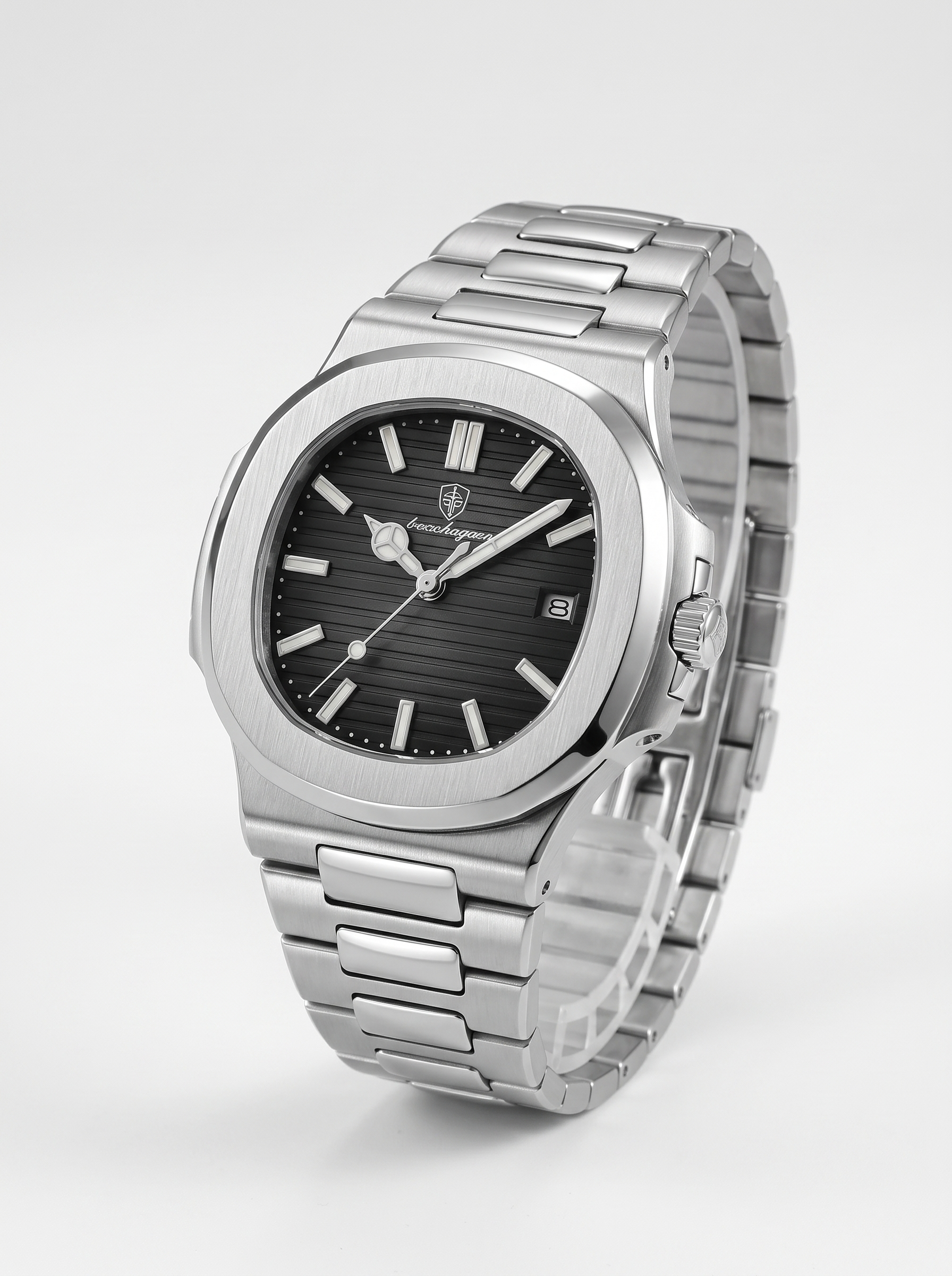 Reloj Para Hombre Elegante Plateado - capa isolada