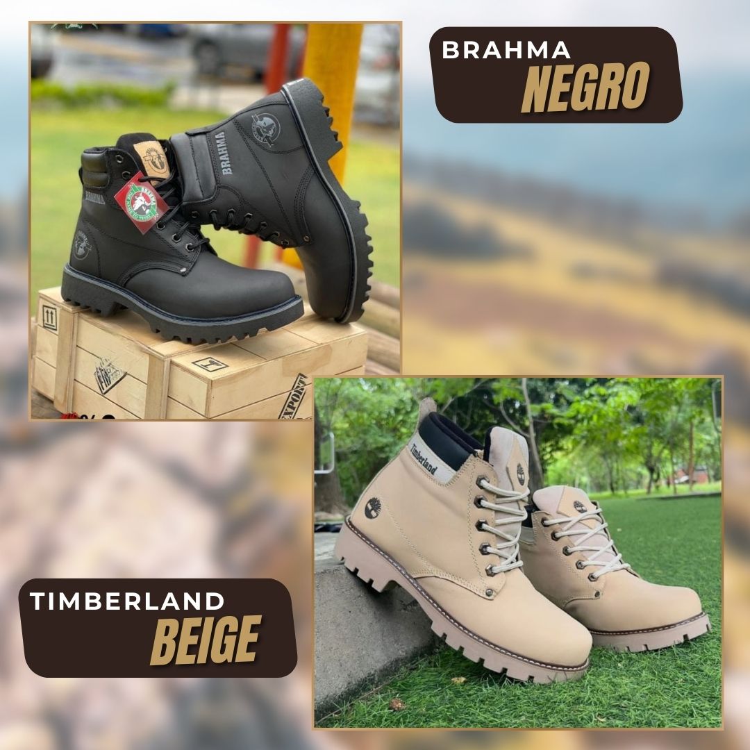 Combo Botas de Cuero Caballero