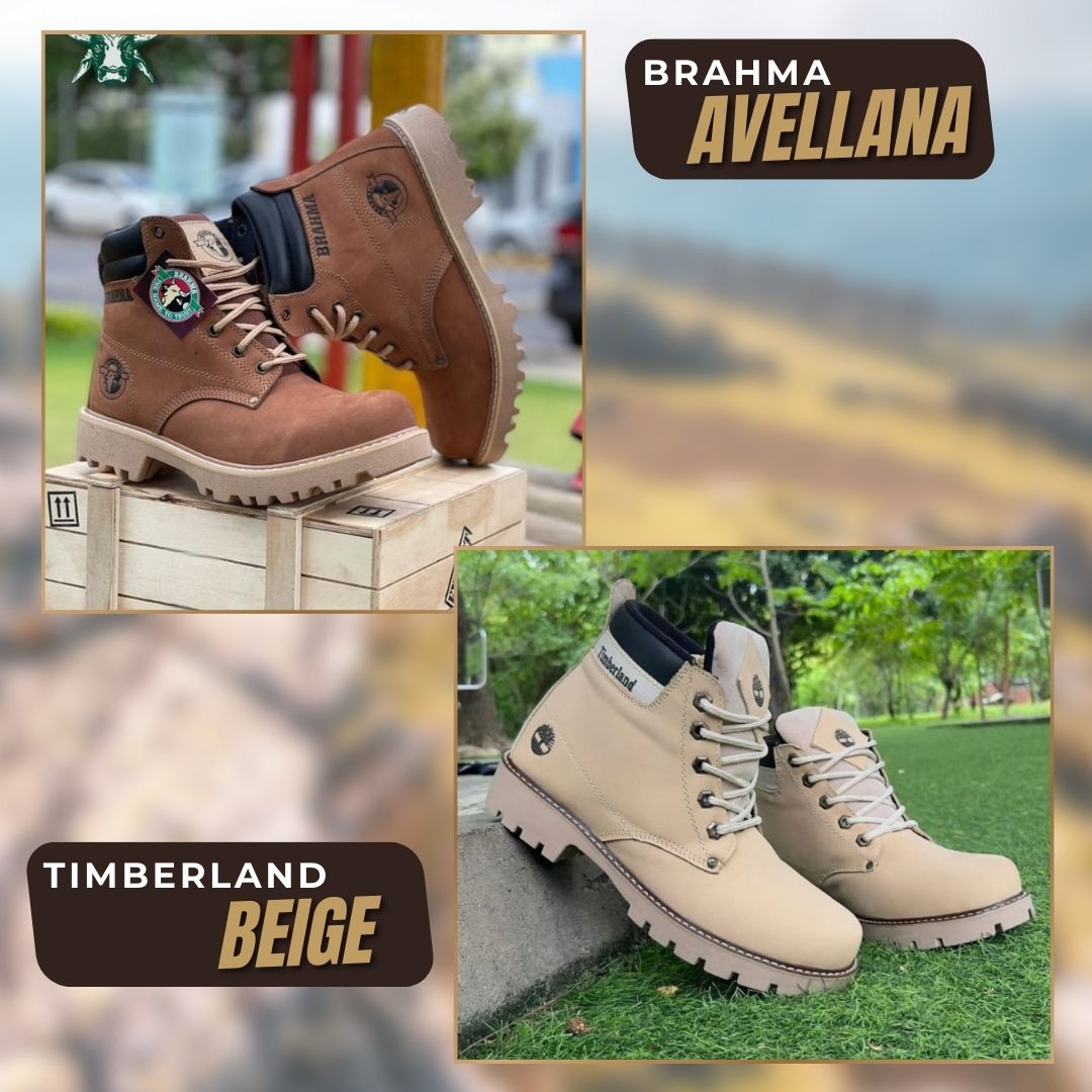 Combo Botas de Cuero Caballero