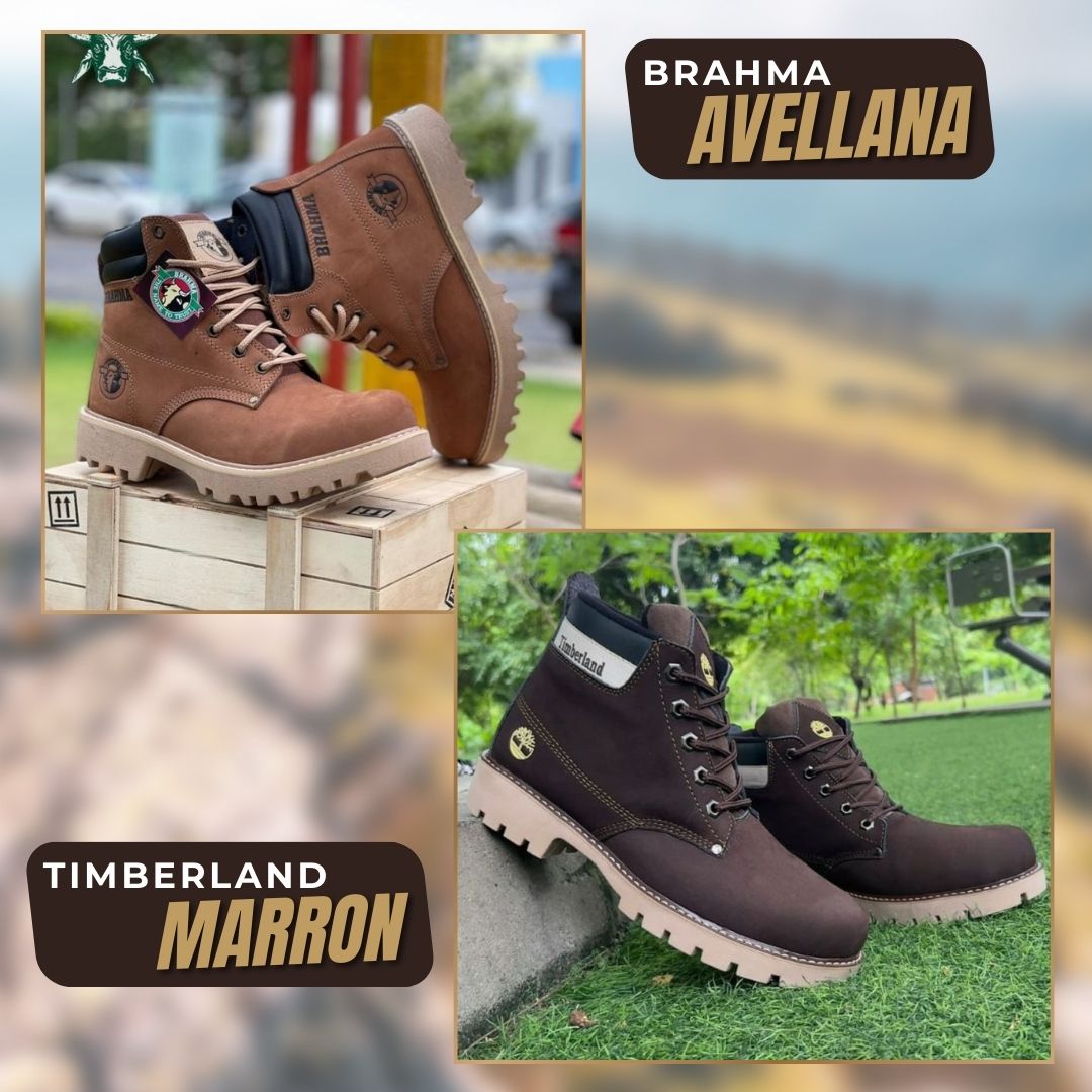 Combo Botas de Cuero Caballero