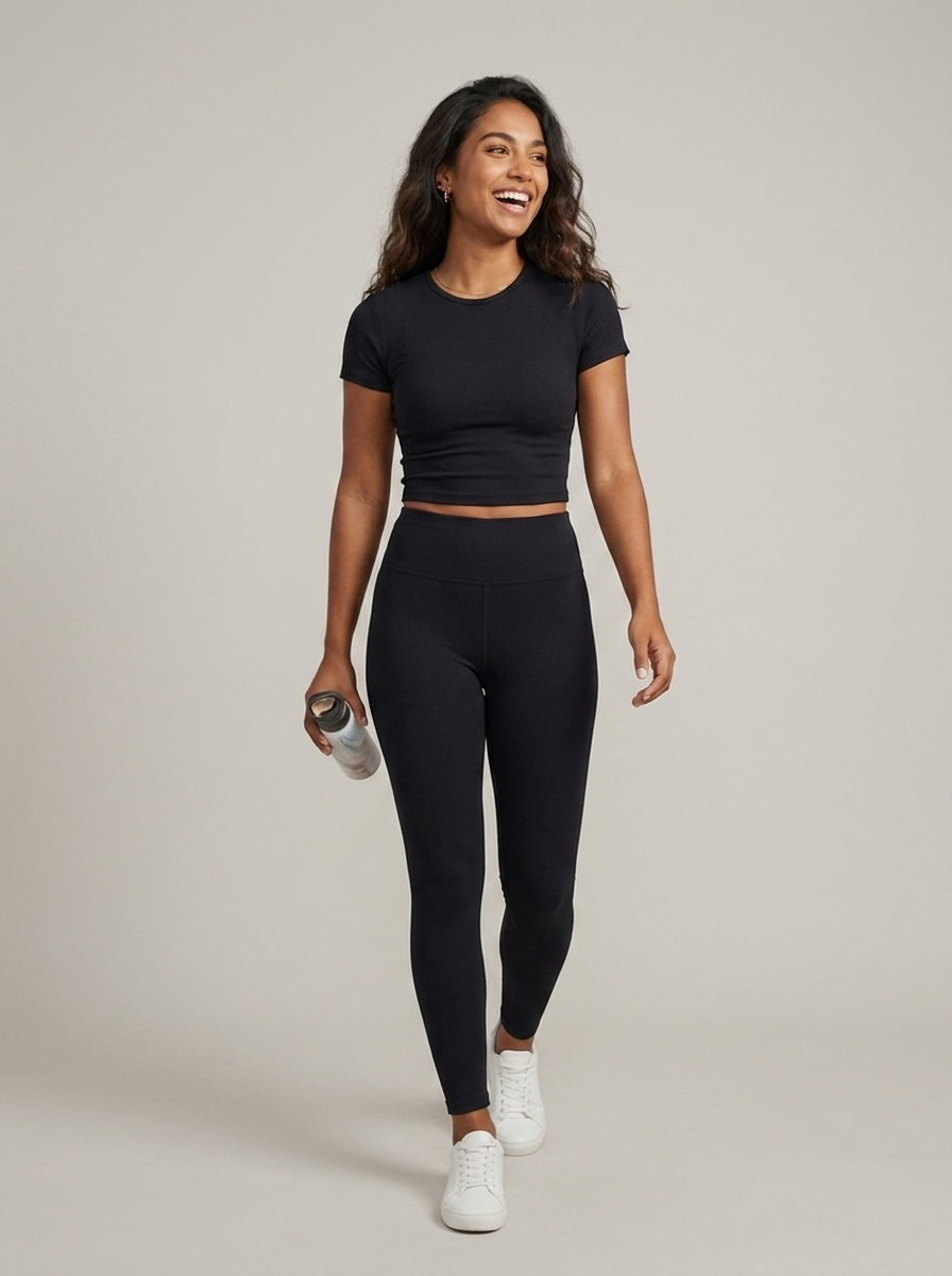 Conjunto deportivo camiseta SOL - Negro - lifestyle - ColomShop