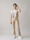 Conjunto 3 piezas de chaleco 2107 - Beige - modelo de frente - ColomShop
