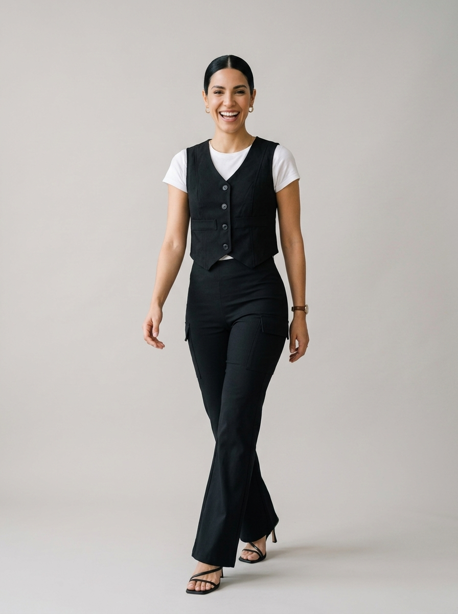 Conjunto 3 piezas de chaleco 2107 - Negro - ColomShop