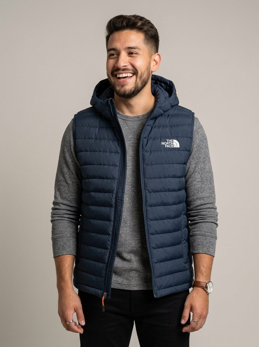 Chaleco North face hombre H136A-1 - AZUL OSCURO - ColomShop