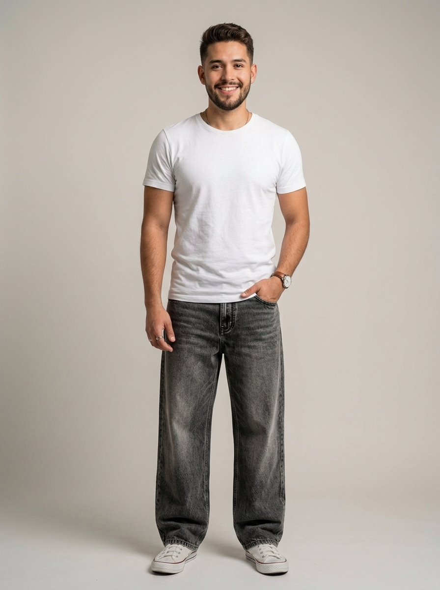 Jeans true TRUE - Gris - modelo de frente - ColomShop