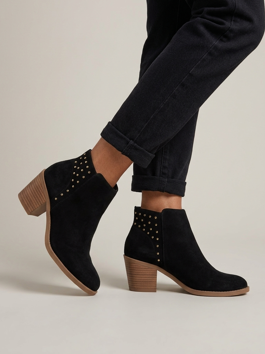 Botin de mujer Texas Negro - lateral - ColomShop