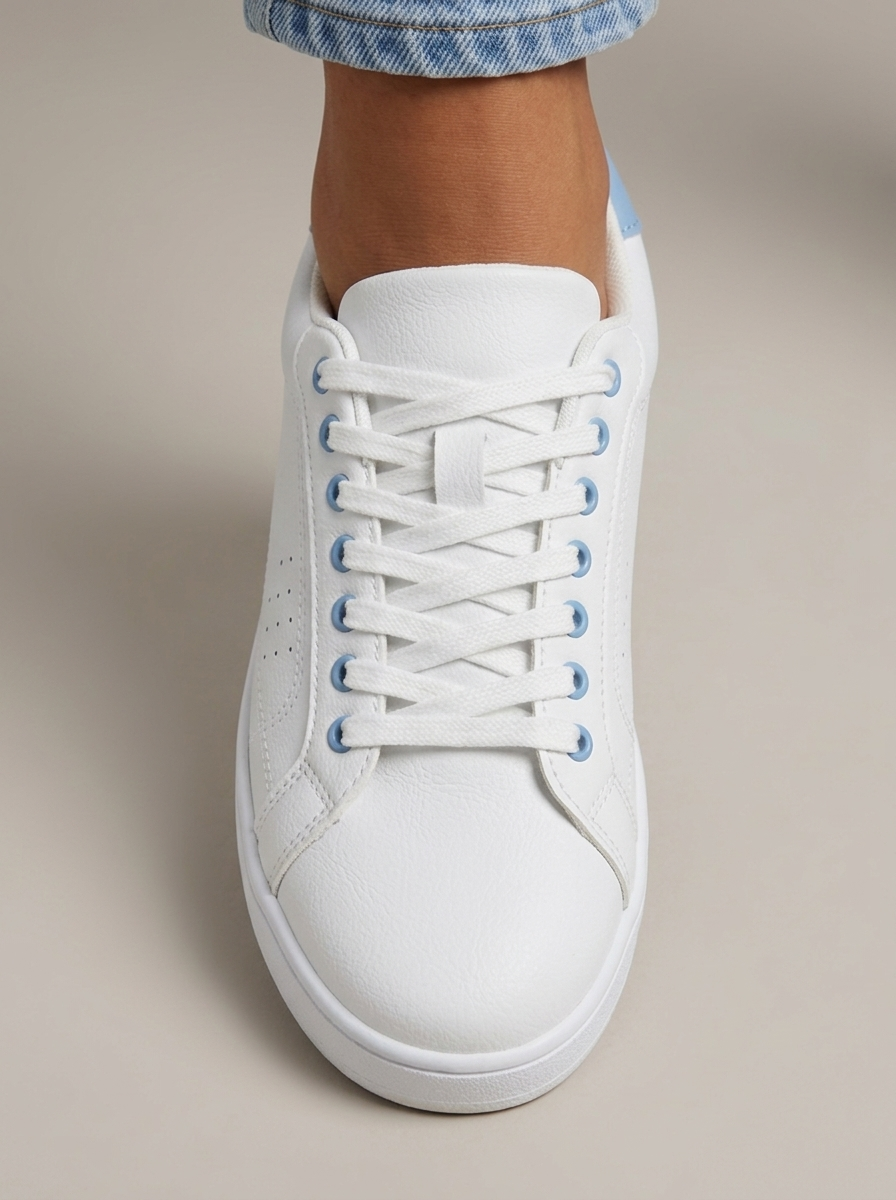 Tenis de mujer Sofy Celeste - macro detalhe - ColomShop