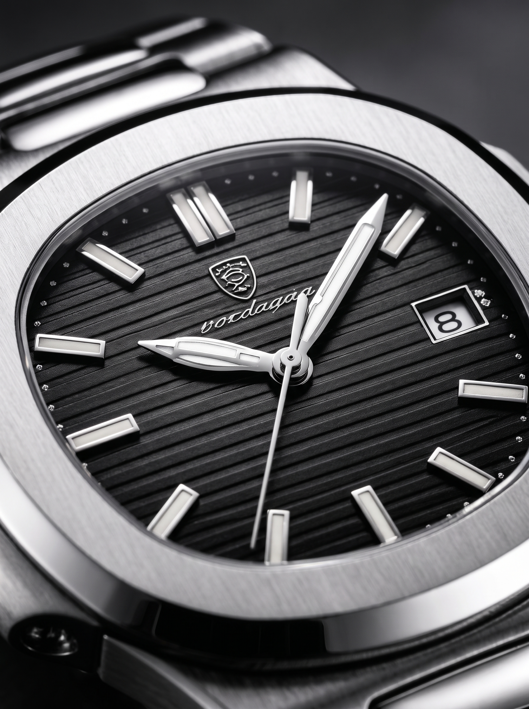 Reloj Para Hombre Elegante Plateado - macro mostrador